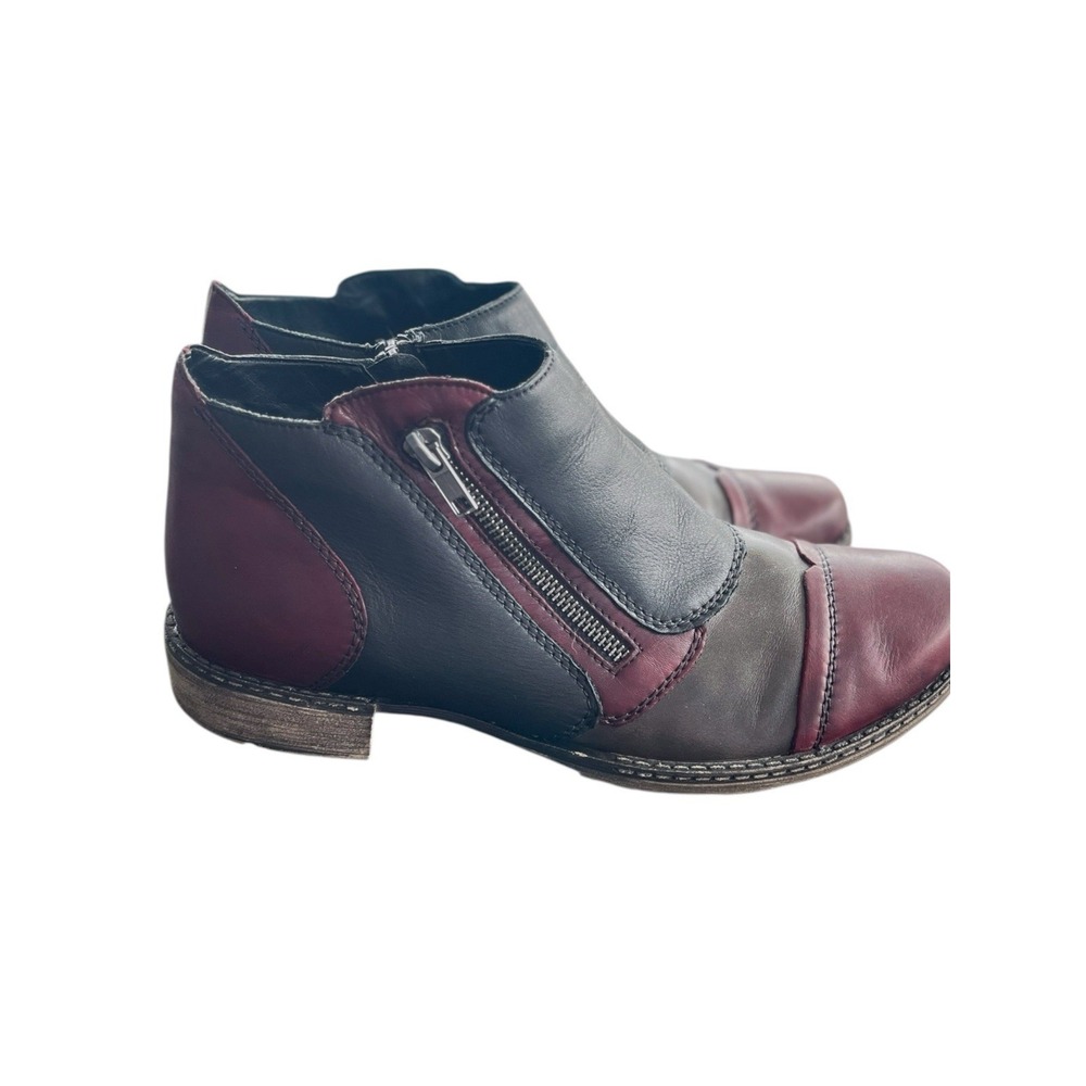 Remonte Genuine Leather Patchwork Multicolor Ankl… - image 1